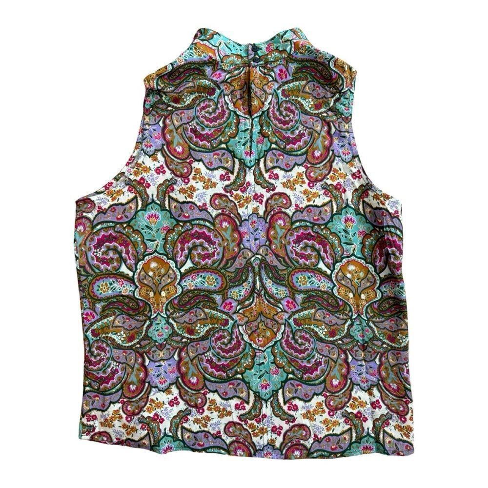 Liverpool Keyhole Paisley Sleeveless Top Size Small - Picture 6 of 12